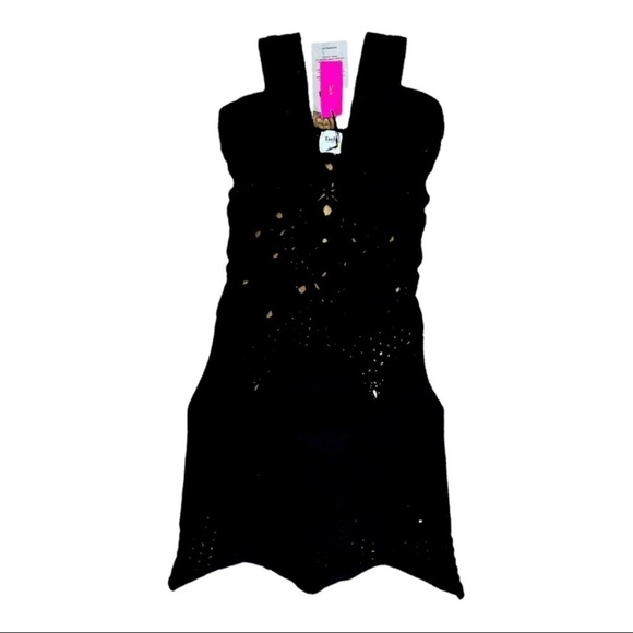 Tach Clothing New With Tags Fauna Crochet Dress In Black Size Large - Picture 6 of 15